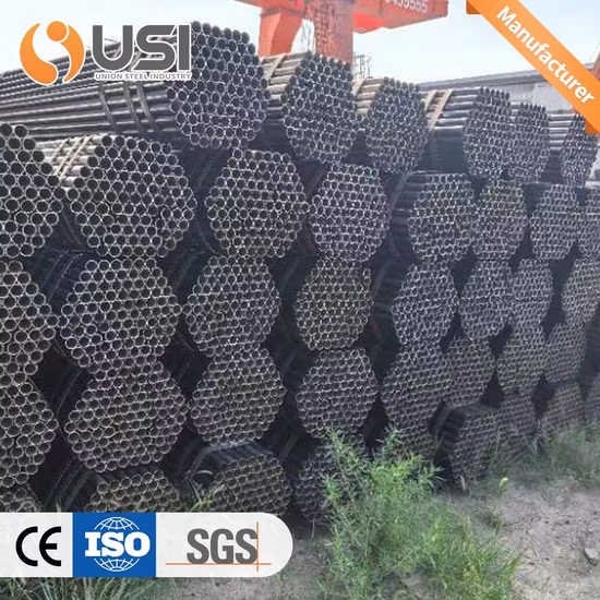 Hochwertiges geschweißtes/nahtloses/verzinktes/schwarzes/Gerüst-API 5L ASTM A53/A106 Sch40 Schedule 80 ERW-geschweißtes Rohr aus Kohlenstoffstahl